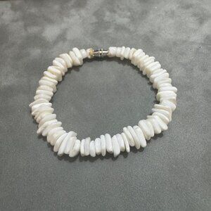 White Puka Shell Bracelet Barrel Clasp Natural Gift Jewelry